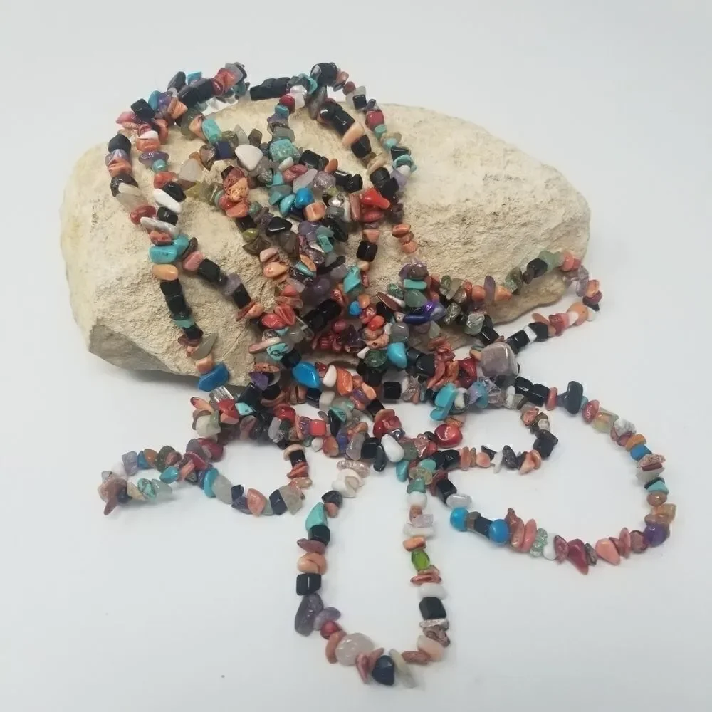 One Strand Assorted Agate Chips - Picture 5 of 5